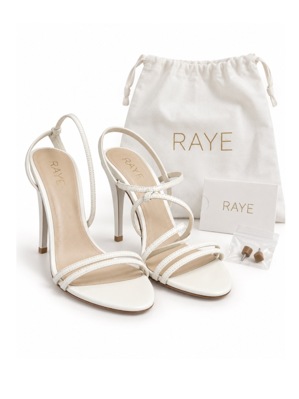 RAYE Clara Heel in White Size 8.5